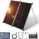 DOKIO 160W 18V Panneau Solaire Pliable Portable pour batteries 12V avec regulateur de charge solaire (2 ports USB) sac de transpor