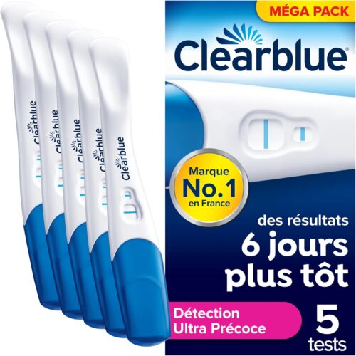 Test de grossesse Clearblue – Détection précoce 10 mUI, 6 jours avant règles