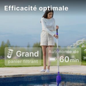 Niya AquaSweep S1 Rechargeable Handheld Vacuum Cleaner with Telescopic Handle, Powerful Suction, Hard to Access Corner Cleaning, 60