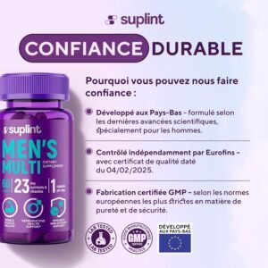81ZYLdVSyzL._AC_SL1500_.jpg Multivitamines Homme - Complément Vit A,C,D,E,B12 & Zinc