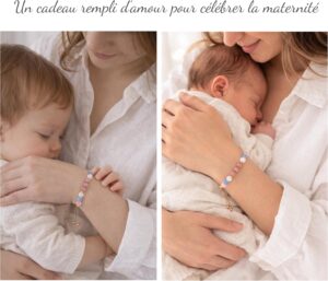 Bracelet Future Maman Pierre Naturelle - Cadeau Grossesse