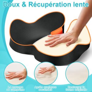 Coussin coccyx POOTACK en mousse à mémoire ergonomique