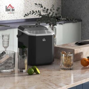 Machine à glaçons HOMCOM autonettoyante 12 kg/24h noire