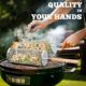 Ensemble de Paniers a Barbecue Emboitables, Poignee Amovible, Acier Inoxydable 304, Accessoires Barbecue a Legumes et Crevettes, Bar