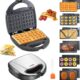 81aUHLmHP-L._AC_SL1500_.jpg OKYUK Gaufrier, Gauffrier multifonctions 750W avec 6 plaques de gril antiadhesives amovibles, gauffrier repondant a differents besoi