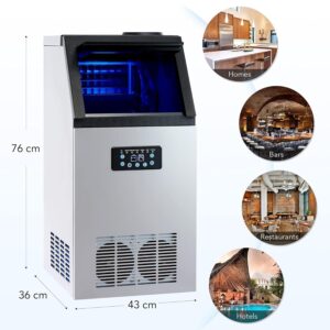 Machine à glaçons commerciale CREWORKS 58 kg/24h inox