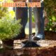 Garden tamper 45-inch steel handle durable soil compactor
