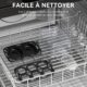 YASHE Cuiseur a œufs, cuisinier d'œufs compact de 400 W, 6 œufs faciles a peler, oeufs mollets, oeufs moyens, oeufs durs, Poacher, f