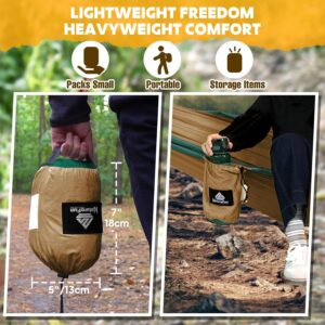NATUREFUN Hamac Ultra-leger de Voyage Camping 300 kg Capacite de Charge,(275 x 140 cm) Nylon a Parachute 2 x Mousquetons de quali