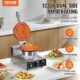 VEVOR Gaufrier a Cornet de Glace Commercial 1230 W, Appareil a Cornet de Glace et Rouleaux d'Œufs, en Acier Inoxydable Antiadhesif,