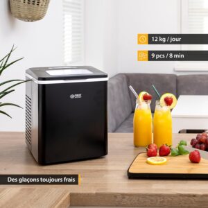 Machine à glaçons TZS First Austria 1,8L 12 kg/24h noire