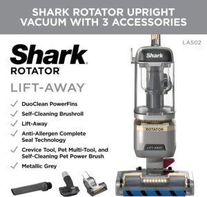 Shark LA502 Rotator Lift-Away ADV DuoClean PowerFins Aspiradora Vertical Con Cepillo autolimpiable, Potente Pastilla de Pelo