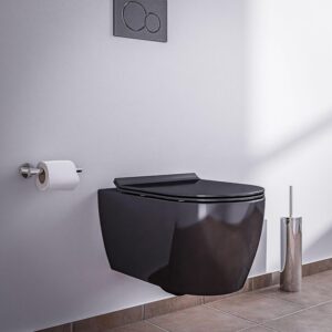 81cp2LdebsL._AC_SL1500_.jpg NANO NT2039 Suspended Hollow Bottom Toilet Seat without Flange - Black - Softclose Lid Included, Toilet Seat Seat: Extra Flat