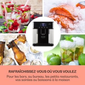 Machine à glaçons Klarstein 3 L, jusqu’à 15 kg, 3 tailles
