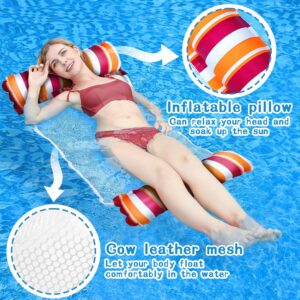81dAT3VDkdL._AC_SL1500_.jpg Hamac gonflable MOYKSRR 4-en-1 matelas filet piscine lot 2