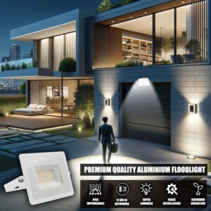 V-TAC Projecteur LED Exterieur 30W - Haute Performance Blanc- IP65 2510 Lumen Lampe Etanche pour Maison, Jardin, Garage, Fabri