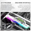 upHere gaming G276WTARGB GPU ARGB LED Sync Adjustable According to Graphics Card Support for Video Card Support Stiffener