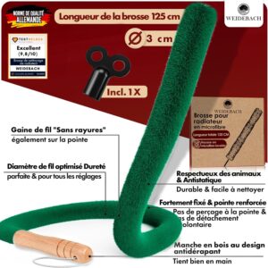 Brosse à radiateur WEIDEBACH 125/110cm microfibre sans poils