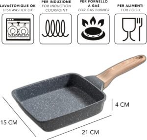 Poêle Tamagoyaki IPEA 21 cm anti-adhésive induction/gaz