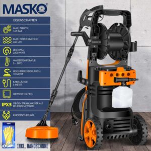 81dociIBzyL._AC_SL1500_.jpg Nettoyeur haute pression MASKO 2200 W 165 bar 450 l/h