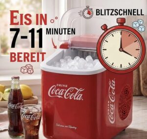 81dxHO2sEkL._SL1500_.jpg Machine à glaçons Salco Coca-Cola rouge 2 tailles 10 kg/24h