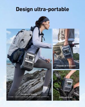 Anker SOLIX C300 Portable Power Station, 288Wh LiFePO4 Battery, 300W Solar Generator (Peak 600W), 140W Bilateral Charging, Camping,