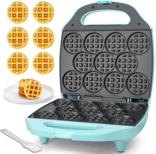 Baker's Friend Gaufrier Machine, 11 x 5.5 cm Mini Gaufrier, Rond Miniature Gauffrier Multifonctions Enfants et Adultes, Petit Gaufri