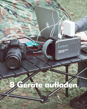 Batterie externe 230V CAPTOK 88,8Wh - 10W sans‑fil USB 120W
