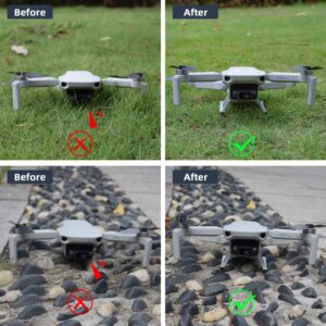 HeiyRC Extensions de train d'atterrissage pour DJI Mini 4KMini 2Mini SEMavic Mini drone landing gear, accessoire de rallonge plia
