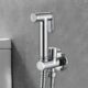 Ibergrif, Recessed Toilet Shower Kit with Hose, Bracket, Shower, Chrome, Silver