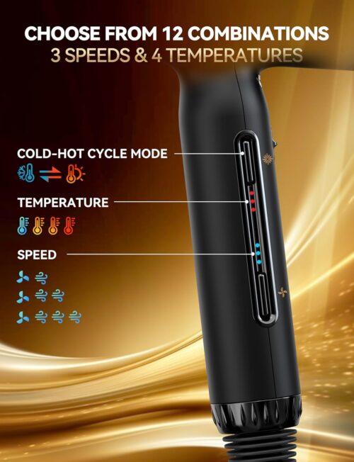 Seche Cheveux Professionnel 2200W AC Motor Seche Cheveux, Seche Cheveux Ionique 40Millions D'ions Negatifs,Seche-cheveux et accessoi