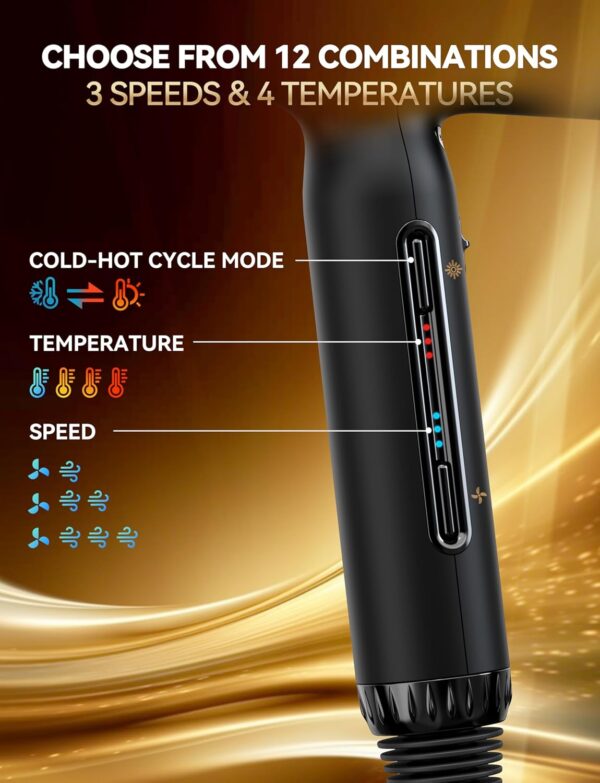 Seche Cheveux Professionnel 2200W AC Motor Seche Cheveux, Seche Cheveux Ionique 40Millions D'ions Negatifs,Seche-cheveux et accessoi