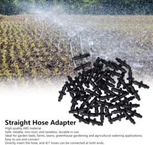 Deror 100 pieces 47 connecteur de Tuyau 2 Voies connecteur d'irrigation Goutte a Goutte raccord Accessoires d'irrigation de Jardin