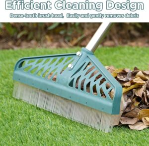 Artificial Grass Rake, with Adjustable Steel Handle 32-60.7 Inch, Durable Carpet Rake, Grass Brush for Artificial Grass, Animal Hair