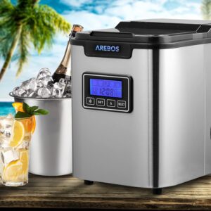 Machine à glaçons Arebos 12 kg/24h, 3 tailles, LCD