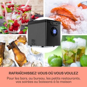 Machine à glaçons Klarstein 1,8 L, 12 kg, 3 tailles
