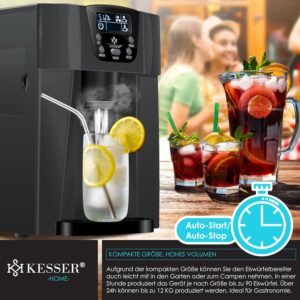Machine à glaçons KESSER inox 12 kg/24 h, 2 tailles