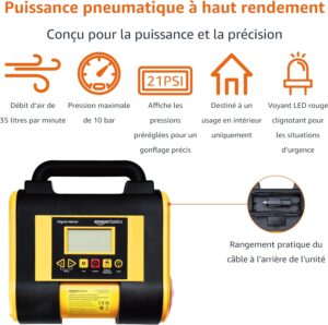 81fP0o8cYjL._AC_SL1500_.jpg Amazon Basics Portable Air Compressor with Digital Pressure Gauge, 12V DC, 150 PSi, Black