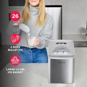 Machine à glaçons portable Frigidaire 26 lbs/jour inox