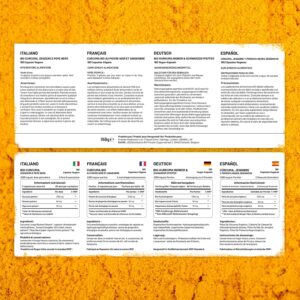 Curcuma bio 2280 mg (haute resistance) avec poivre noir et gingembre - 180 capsules de curcuma vegetaliennes avec ingredient actif c
