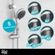 EISL WELLY DX6051CSB Shower Set with Hose and Bracket, Water Saving Gasket, Shower Head with Hose Chrome
