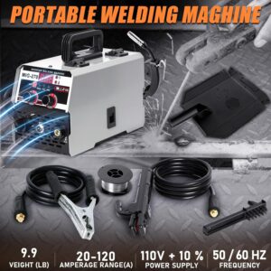 Poste a Souder Mig 250A, 3 en 1 Mig Welder Inverter, Affichage NumeRique LED Tig Mig Welder, Poste de Soudage Portable, 240V Machine