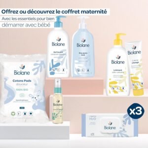 Kit naissance Biolane - 216 lingettes, gel lavant, liniment