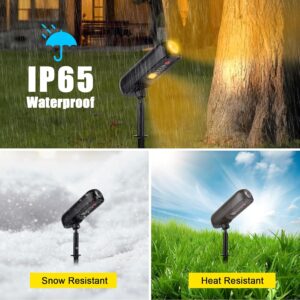 T-SUN Lot de 4 Spot Solaire 3000K Lampe Solaire Exterieur Etanche IP65 Projecteur Solaire Exterieur 2 Modes Eclairage Exterieur Sola