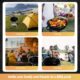 SunJas Barbecue a Charbon Rond, BBQ Mobile Barbecue Grill Portable de Jardin, avec Couvercle et 2 Roues - 46 44 70cm