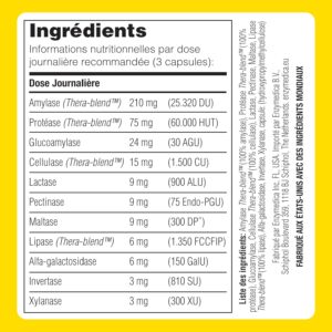 Enzymedica, Digest Basic, Formule Enzymatique, Reduit Gaz Et Ballonnements, Ameliore L'Absorption Des Nutriments Et L'Energie, Magne