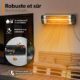 TRESKO Radiateur infrarouge exterieur 2500W Chauffage radiant terrasse murale inclination telecommande 3 niveaux interie