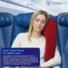 TRAVELREST Oreiller ultime de voyage et de corps, appuie-tete, voiture, bus, train, sieste au bureau, camping, fauteuils roulants, c