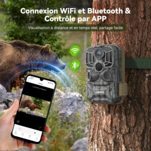DEATTI 4K 48MP HD Hunting Camera for Telephone, WiFi Camera Infrared Night Vision Animals Camera Trap Camera, 120IP66, 32GB Card a