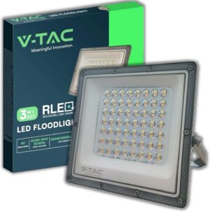 V-TAC Projecteur LED Exterieur 50W - CHIP Samsung Technologie RLE - 5000 Lumens - IP65 - Projecteur LED pour Maison, Jardin, Gar